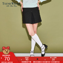 TeenieWeenie bear summer dress women's pleated polka dot zipper skirt skirt TTWH72391Q