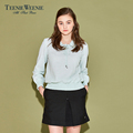 TeenieWeenie bear summer female casual tie striped long-sleeved shirt TTYA72390Q