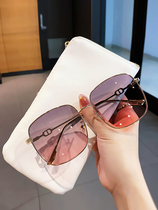Japan Cosp Kosp new net red sun glasses female thin metal square frame light color sunglasses street shot