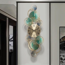 New Chinese wall clock living room hanging watch home atmosphere light luxury art clock creative fashion hanging wall Chinese style clock