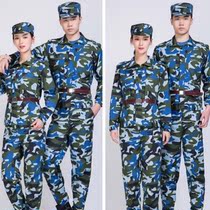 Camouflage short-sleeved T-shirt shorts set men and women Summer Junior High School camouflage military training uniforms T-shirt