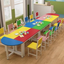 Middle School Students Kindergarten Color Class Table And Chairs Children Painting Room Table Stools Painting Table School Training Desks Chair