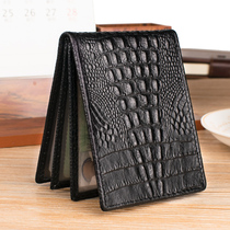 Drivers license leather sleeve male driving document clip card bag real cow leather multifunction ultra-thin two-in-one drivers license Benny