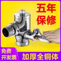 Foot type squatting toilet copper brass flush valve foot valve stool flushing machine wash delay accessories door toilet