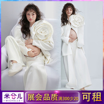 Pregnant women Photo clothing rental 1078 new photo studio high set simple white suit pregnancy photo art photo clothes