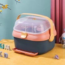 Baby bottle storage box multi-function drain rack newborn baby bottle rack drying rack storage box anti-0115f