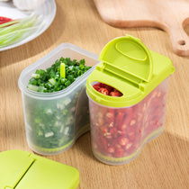 Japanese green onion preservation box garlic onion ginger storage box refrigerator preparation ingredients drain seasonings box flip onion box