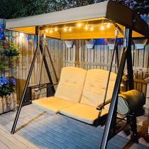 European outdoor swing outdoor swing chair balcony cradle leisure courtyard garden hanging chair wrought iron two or three outdoor chair