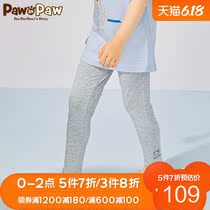 PawinPaw卡通小熊童装2020年新款秋季女童打底裤直筒裤子纯色薄款