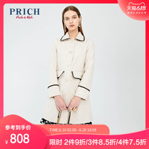 Prich2020 spring new simple fashion mid long popular classic wool coat prjwa1c21q