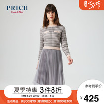 Prich2020 summer new skirt Womens Pullover Plaid patchwork dress proka2320q