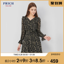 Prich autumn new long sleeve dress sweet floral Pullover dress prow93805q