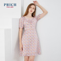 PRICH2020 summer new A-line skirt waist long fashion youth floral dress PROWA2621Q