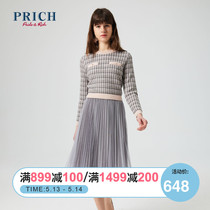 Prich2020 summer new skirt women's Pullover Plaid panel dress proka2320q