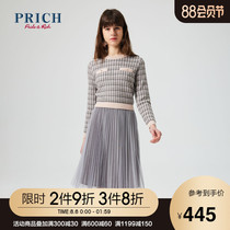 Prich2020 summer new skirt Womens Pullover Plaid patchwork dress proka2320q