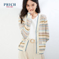 PRICH2020 autumn new style fashion popular age reduction elegant slim striped cardigan sweater PRKCA7820Q