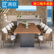 Outdoor Leisure Table And Chairs Combined Balcony Patio Chairs Rattan Art Rattan Chairs Sunscreen Waterproof Rattan Chairs Outdoor Dining Table and chairs