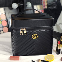 Cosmetic bag advanced sense Net red female portable super large capacity double layer skin care product storage box travel waterproof box portable