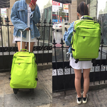 Pull Rod Backpack Double Shoulder Travel Bag Woman Ultralight Tie Bar Bag Mens large capacity 20 inch universal wheel Boarding Suitcase