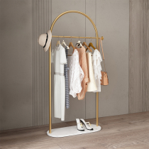 Light luxury coat rack floor-to-ceiling bedroom single-pole vertical household hanging bag Simple modern net red simple wrought iron hanger