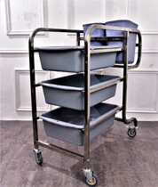 Dining car trolley hotel restaurant KTV commercial wine delivery three-layer stainless steel 4s shop service cart trolley