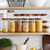 Model room custom home kitchen countertop decoration various styles suitable for storage jar pasta coffee bean glass jar