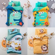 Kindergarten small quilt three-piece cotton nap baby childrens bedding cotton core six-piece quilt set