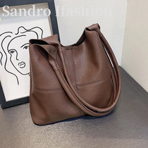 Retro Joker Womens Bag 2021 New Fashion Texture Shoulder Mother Bag Simple Commuter Bucket Bag Mobile Wallet