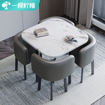 Nordic light extravaganza modern minimalist net red balcony table and chairs combined small table round table chairs Outdoor casual leaning back chairs