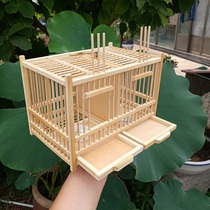 Large space with dung support pure hand-made natural bamboo refined grasshopper cage songworm equipment cricket cage cricket bamboo weaving