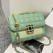 Green Pack Package Womens Package 2022 Spring Summer New Japan-South Korea Brief Lingling Skew Satchel Fashion Casual Chain Single Shoulder Bag