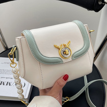 Japan-ROK Package Womens Package 2022 Spring Summer New Brief Collision Color Retro and Oblique Satchel Fashion Casual Single Shoulder Bag Tide