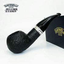 Imported pipe Italian SAVINELLI Safin P229Z Girl Fountain 925 Silverstone Nanmu Pipe Bend Bend