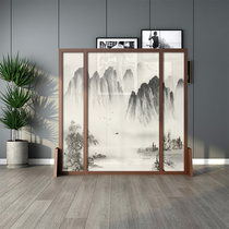 New Chinese style screen partition wall Living room office Hotel solid wood custom home decoration barrier brake entrance seat screen