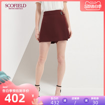 Scofield women's new commuter ladies' metal button mid waist pants sftc82404q