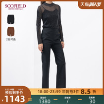 SCOFIELD女装2020年冬季新款保暖绵羊毛修身直筒裤子SFTCA4912Q