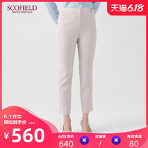 Scofield women's simple natural waist straight casual pants sftc94912q