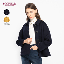 SCOFIELD women's 2020 winter new sheep wool short comfortable wide-shoulder woolen coat SFJWA8T08Q