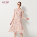 Scofield women's new floral lace slim fitting French dress sfowa6402q