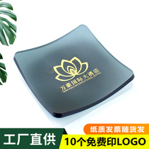 Hotel room soap dish acrylic soap box wear-resistant drop-resistant home Square soap tray custom logo