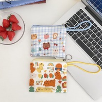 Double sided Little Tiger Zero Money bag portable Small bag Girls 2022 new mini bag Coin Bag Headphones MOUTH RED BAG