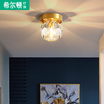 Hilton all copper postmodern crystal corridor light luxury ceiling lamp porch corridor simple lamp lighting