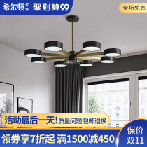 Q Hilton Nordic lighting all copper living room chandelier post modern simple style multi head bedroom light dining room lighting