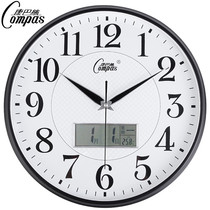 Kangba Wall Clock Fashion Perennial Calendar Large Quartz Clock Living Room Bedroom Mute Modern Wall Watch