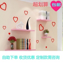 A word on the wall partition shelf room wall-mounted wooden board boutique good use of sub-bedroom bookshelf storage storage