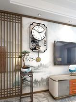 China Wind Hung Clocks Living Room Home Fashion New Chinese Clock Network Red Creativity Art Timepiece Atmosphere Hanging Wall Hanging Watch