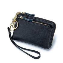 New cross-border multifunction genuine leather key zero-wallet female-style minimalist hand-carrying with short wallet card bag coin bag