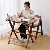 Bamboo Writing Table Solid Wood Home Desk Elementary School Students Desk Foldable Children Study Table Suit Lifting Table And Chairs
