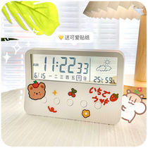 Incense color student special alarm clock get up artifact 2021 new smart childrens watch small desktop clock table