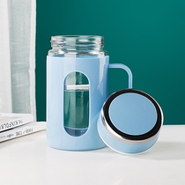 Anti-drop glass water cup office with handle Cup Tea Cup personal special male large capacity with lid household